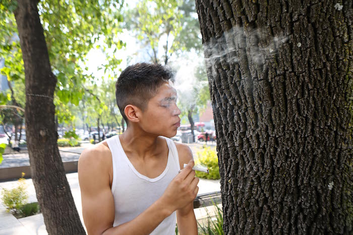La protesta en contra de la discriminación hacia los consumidores de mariguana. Foto: Francisco Cañedo, SinEmbargo