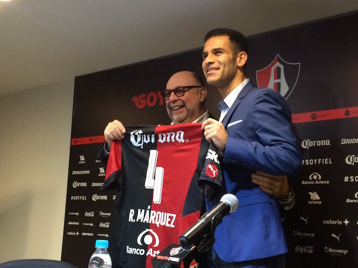 Márquez aseguró sentirse con el mismo amor hacia al club que como en el año en el que emigró al Mónaco. Foto: Atlas.