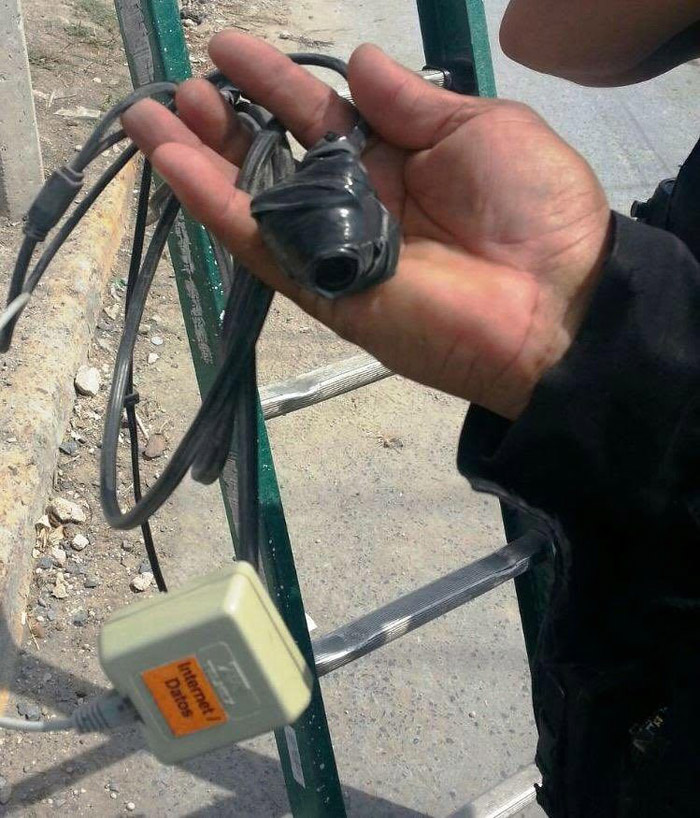 Red de Internet para transmitir en tiempo real utilizada por el narco en Tamaulipas. Foto: Breitbart