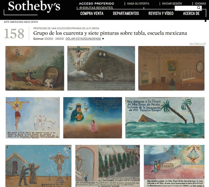 Los retablos se subastan en NY. Foto: www.sothebys.com/