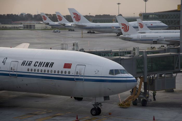 Aviones de Air China fotografiados en el aeropuerto de Pekín. Foto: EFE