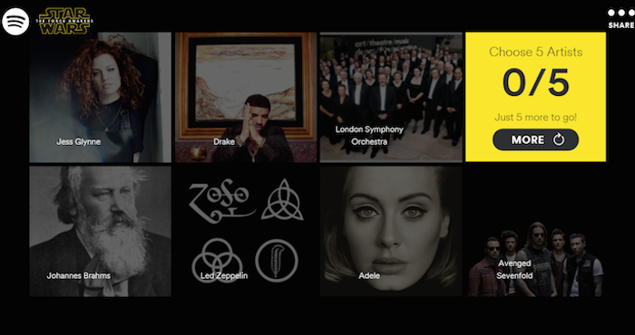 Star Wars en Spotify. Foto: Spotify