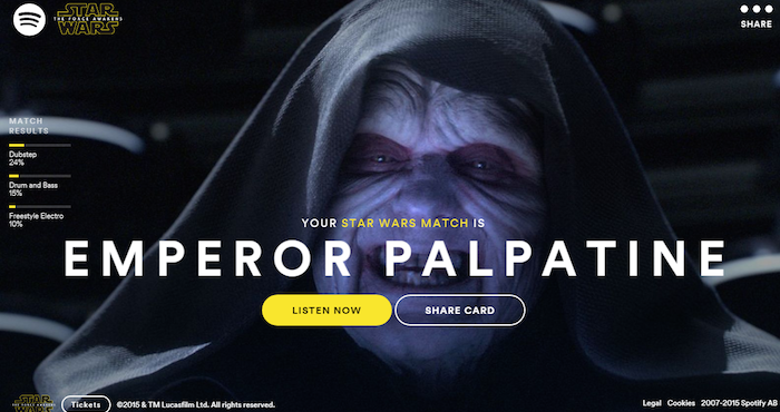 Star Wars en Spotify. Foto: Spotify