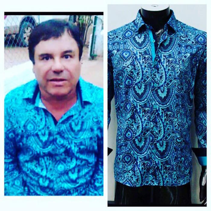 La camisa que usó "El Chapo" durante su entrevista con Sean Penn. Foto: Barabas Men