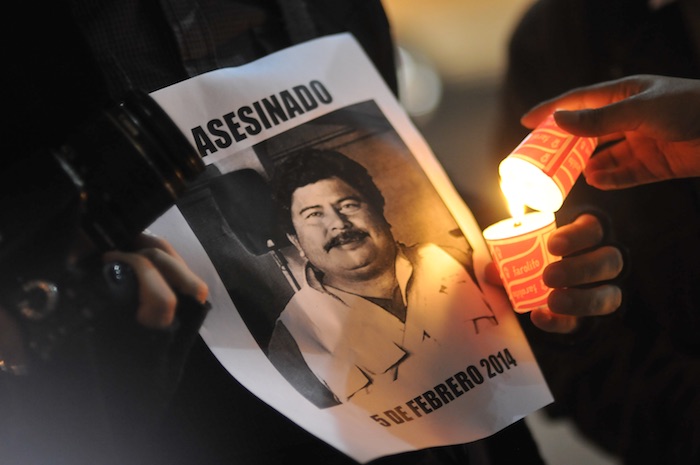 Gregorio Jiménez, periodista de la comunidad de Villa Allende, en el municipio de Coatzacoalcos, fue plagiado el miércoles 5 de febrero de 2014 del interior de su casa. El 11 de febrero de ese año su cuerpo fue localizado en una fosa clandestina de Las Choapas. Foto: Cuartoscuro