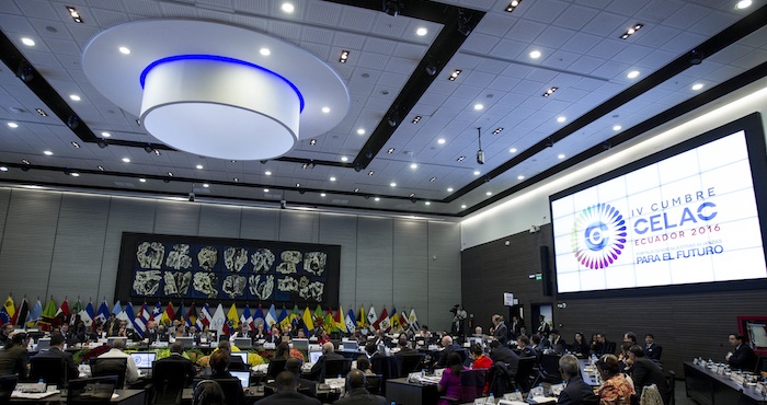 La Comunidad de Estados Latinoamericanos y Caribeños (Celac) en la Sede de Unasur en Quito, Ecuador. Foto: EFE.