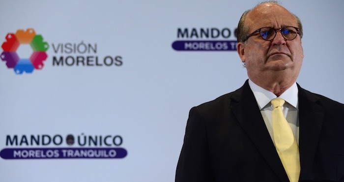 Graco Ramírez dijo que durante su gobierno los delitos han disminuido 80 por ciento en Cuernavaca y en general 30 por ciento los delitos de alto impacto en materia de seguridad en Morelos. Foto: Cuartoscuro