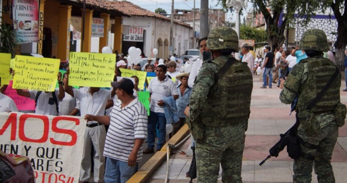 Pobladores de Arcelia exigen la aparición de sus familiares levantados en El Salitre. Foto: Israel Flores, El Sur