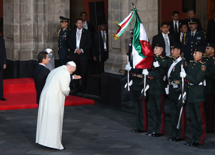 La ceremonia protocolaria en Palacio Nacional. Foto: Francisco Cañedo, SinEmbargo