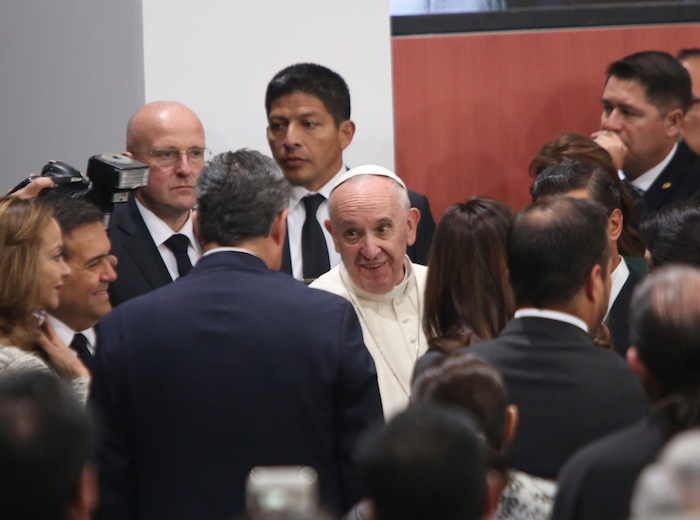 El Papa Francisco a su salida de Palacio Nacional. Foto: Francisco Cañedo, SinEmbargo