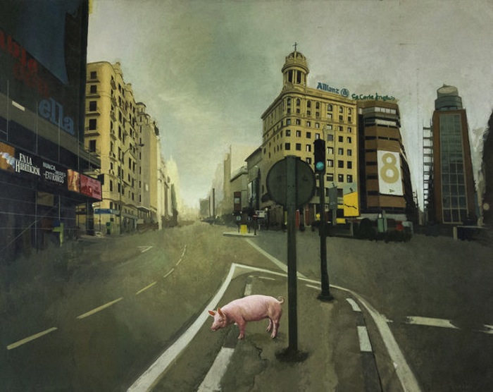 Sin título, 2015. Óleo sobre lienzo. Lino Lago. Foto: ElDiario.es