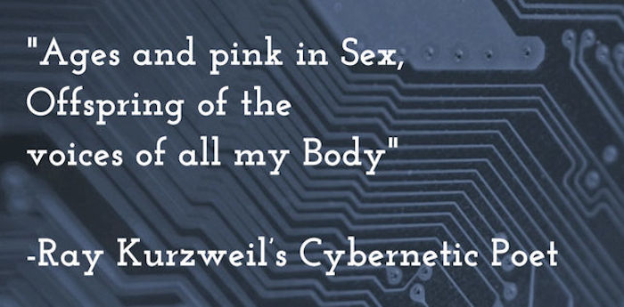 Poema generado por el poeta cibernético de Ray Kurzweil. Foto:especial.