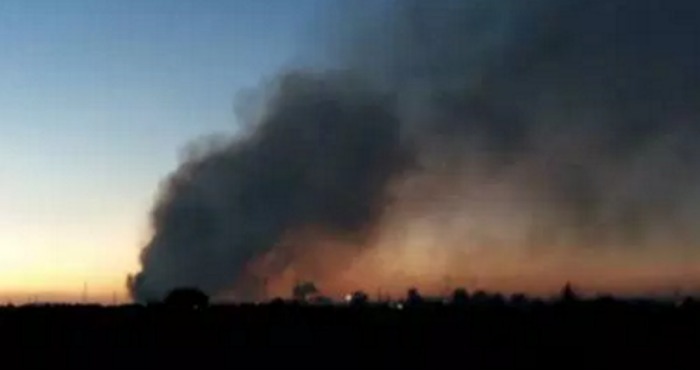 Incendio del pasado 27 de diciembre en la refinería de Pemex en Salamanca. Foto: ZonaFranca