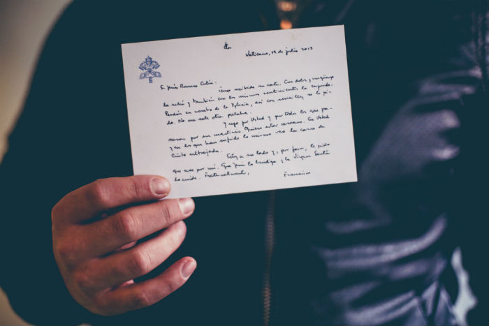 La respuesta del Papa Francisco a Jesús Romero, una de las víctimas de pederastia en México. Foto: Francisco Cañedo, SinEmbargo