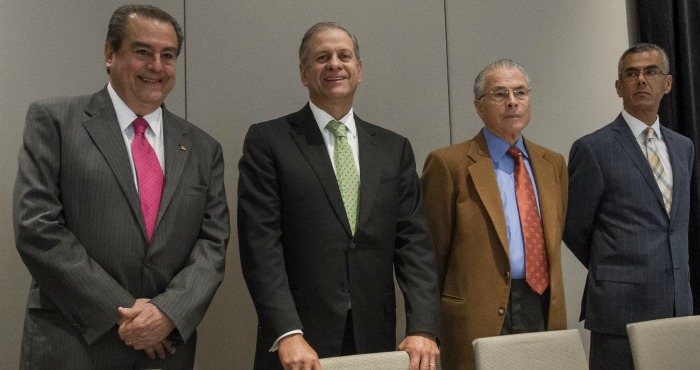 Sergio Hidalgo, director general de OHL México, en conferencia de prensa en pasado 26 de enero. Foto: Cuartoscuro