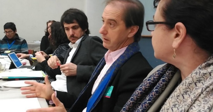 Claudia Paz y Paz y Carlos Beristain, expertos del GIEI, pidieron el apoyo de la UE en la investigación de los 43 estudiantes de Ayotzinapa. Foto: @beatrizbecerrab