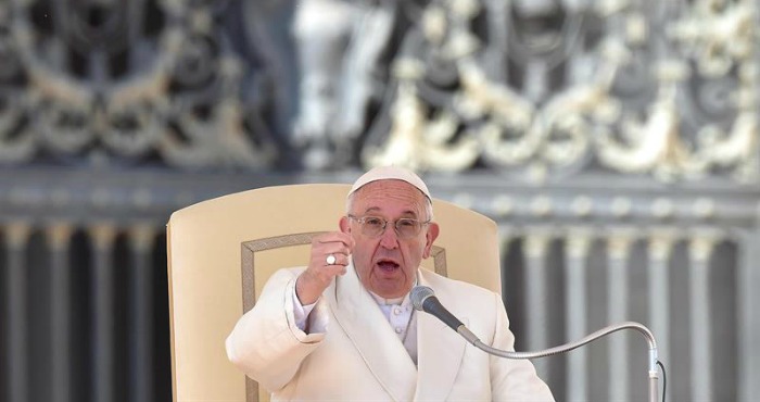 El Papa Francisco en la audiencia general de los miércoles, en la Plaza San Pietro (Vaticano). Foto: EFE