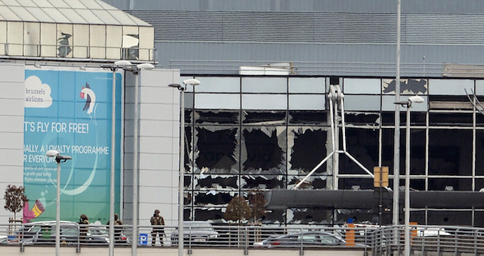Vista de la fachada dañada del Aeropuerto de Bruselas. Foto: Archivo/Xinhua.