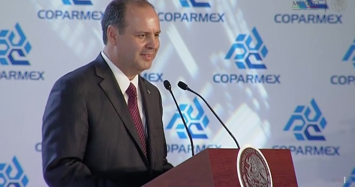 Gustavo de Hoyos, presidente de la Coparmex. Foto: Captura.