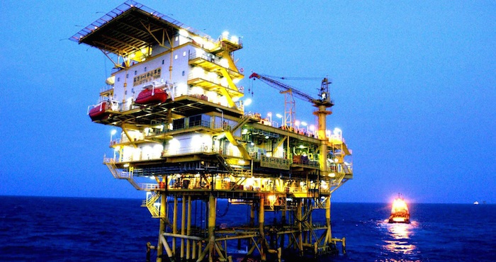 Una plataforma petrolera en China. Foto: EFE.