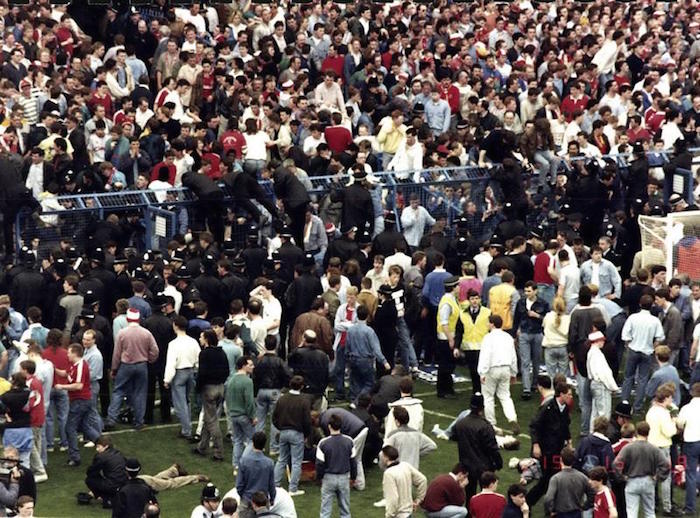 Imagen facilitada por la Investigación de la tragedia de Hillsborough e incluída como prueba en el caso, que muestra la grada de Leppins Lane durante el partido disputado entre el Liverpool y el Nottingham Forest el 15 de abril de 1989. Foto: EFE.