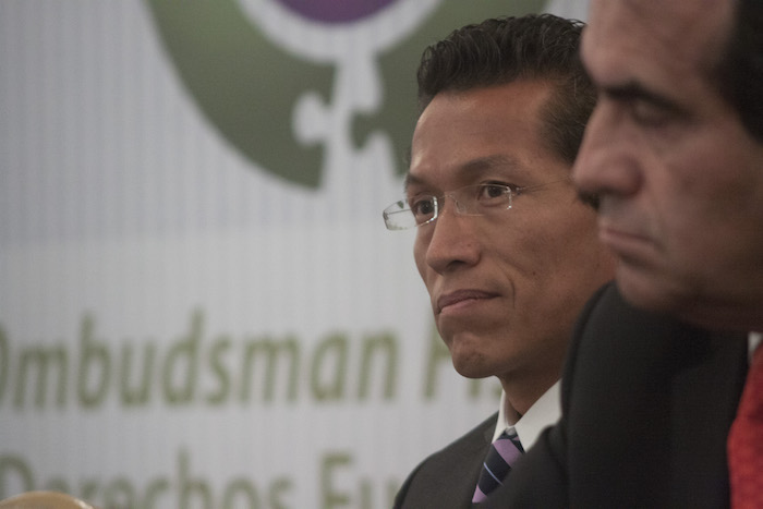 MÉXICO, D,F., 03SEPTIEMBRE2014.- Aristóteles Núñez Sánchez, titular del SAT, durante el foro "Pordecom Ombudsman Fiscal: 3 añosen la Defensa de Derechos Fundamentales". FOTO: MOISÉS PABLO /CUARTOSCURO.COM