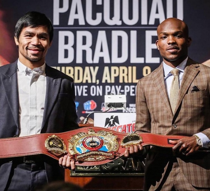 Manny Pacquiao afrontará mañana a Timothy Bradley. Foto: Instagram, timbradleyjr