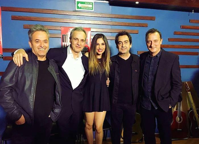 Los integrantes de la banda viajaron desde Madrid para el estreno del Musical Foto: Facebook Hombres G.net