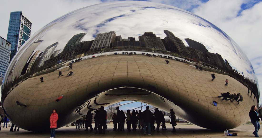 Cloud Gate en el Millennium Park de Chicago. Foto: Shutterstock.