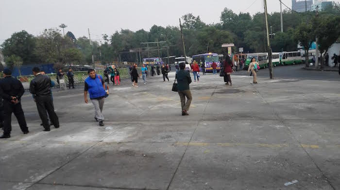 Vista del paradero del Metro Chapultepec este martes. Foto: Luis Barrón, SinEmbargo. 