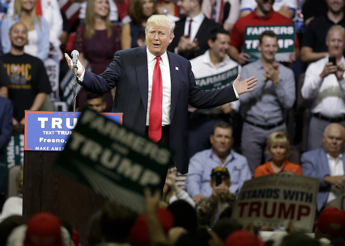 Los eventos de Trump han estado marcados por una serie de protestas. Foto: AP