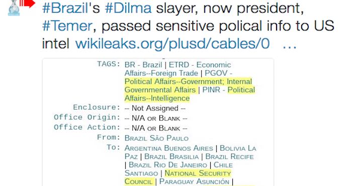 Foto: Twitter @wikileaks.