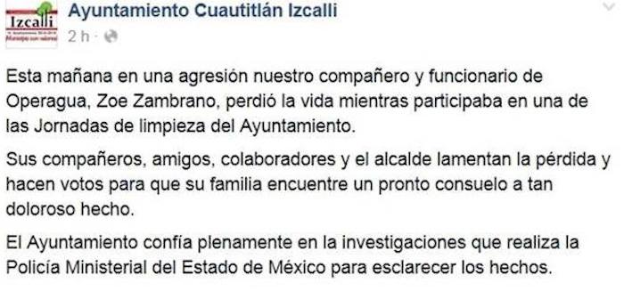 Foto: Facebook vía Ayuntamiento Cuautitlán Izcalli