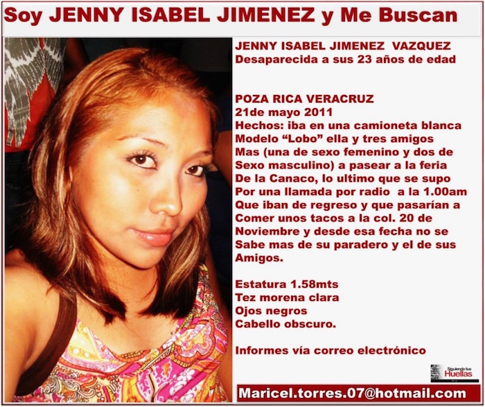 José de Jesús Jiménez, asesinado ayer, buscaba a su hija Jenny Isabel Jiménez, desaparecida en Poza Rica desde 2011. Foto: Twitter @brigadabuscando