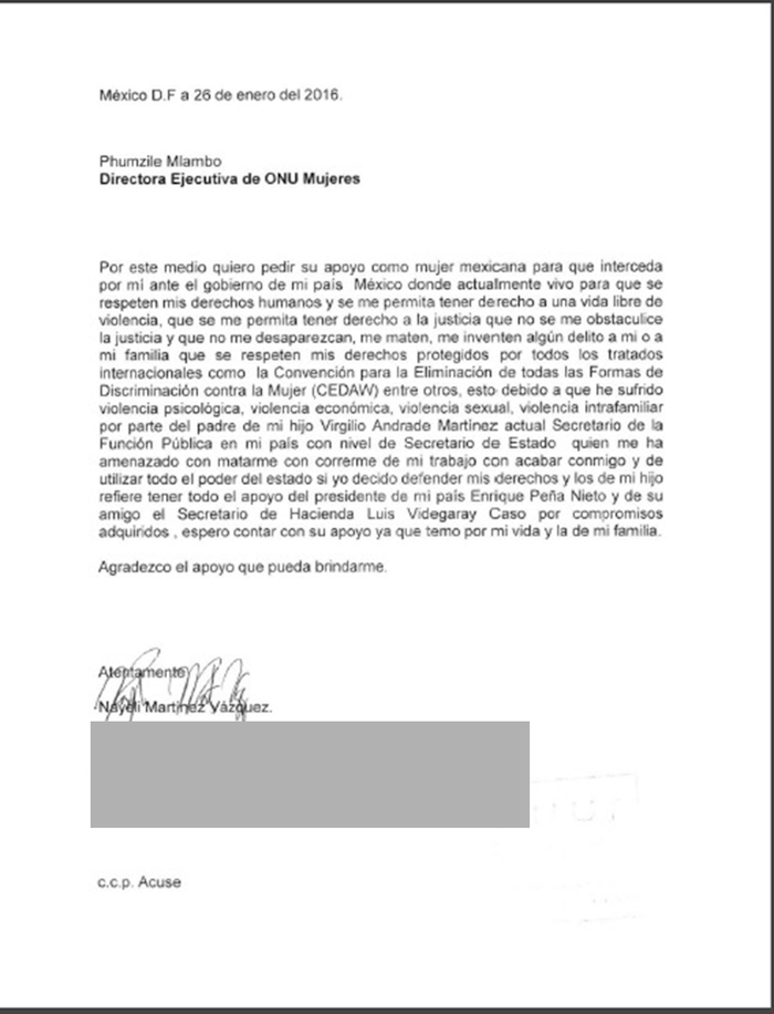 Nayeli Martínez ha denunciado ante instancias de derechos humanos, la Procuraduría General de la República (PGR), la ONU Mujeres y la propia institución que él dirige. Foto: Cuartoscuro