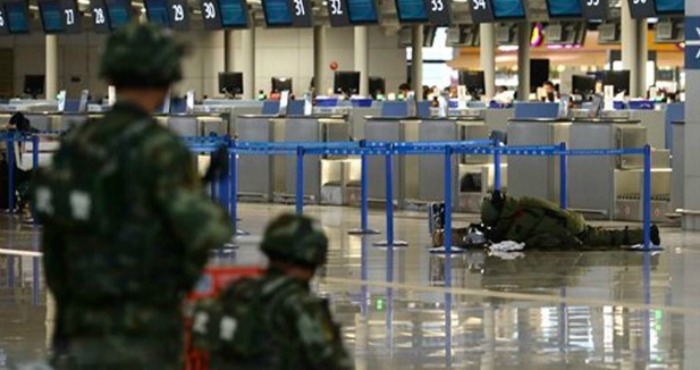 La explosión fue causada aparentemente por algún tipo de explosivo de fabricación casera. Foto: AP.