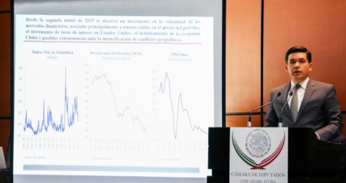 Fernando Aportela Rodríguez, subsecretario de Hacienda y Crédito Público, compareció sobre el ajuste preventivo al gasto público para este año por 132.3 mil millones de pesos, equivalente a 0.7 por ciento del Producto Interno Bruto. Foto: Cuartoscuro/Archivo.
