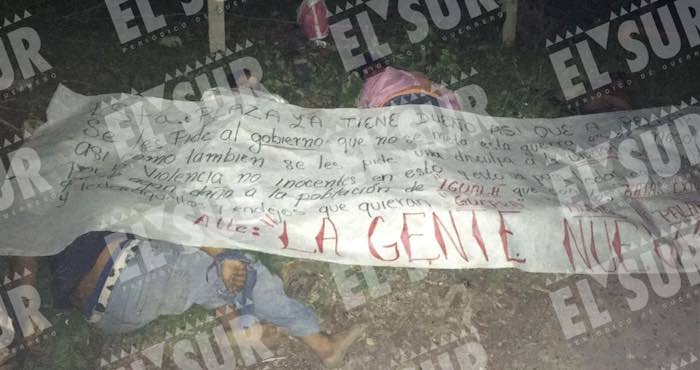 Tres hombres y dos mujeres fueron ejecutados en Iguala. Foto: El Sur