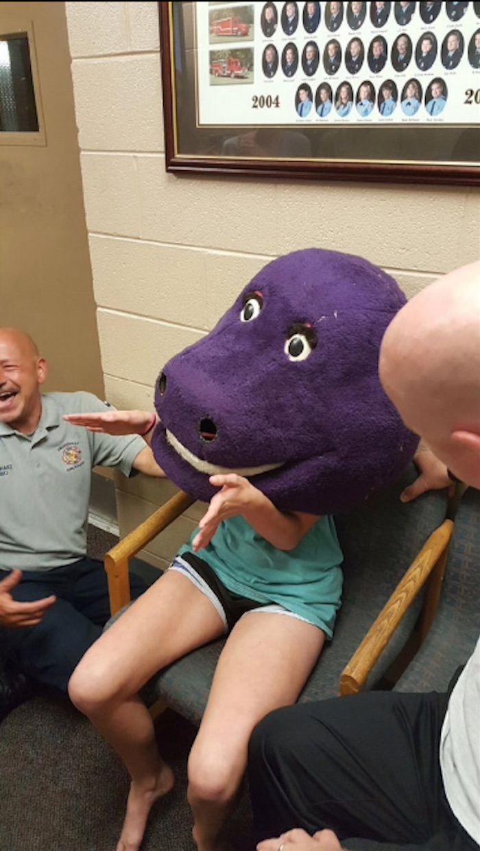 La joven atascada. Foto: @loganrisner1919