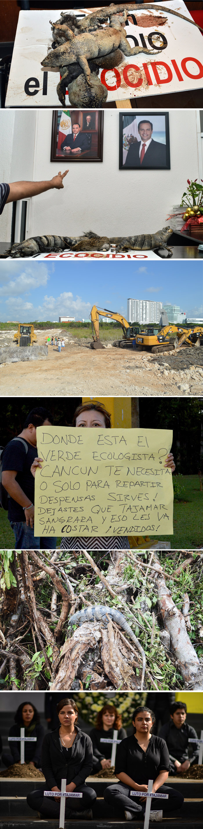 Tajamar: Devastación y protestas. Fotos: Cuartoscuro