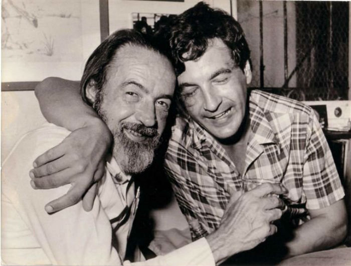 Eliseo Diego y Eliseo Alberto, en una foto colgada en el muro de Facebook de "Lichi". Foto: Facebook