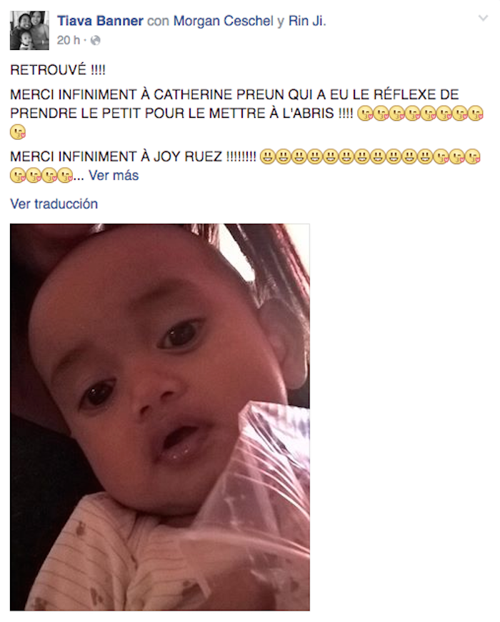 Tiava Banner, la familiar de la pareja que redactó los dos avisos rodeados de signos de interjección agradeció la ayuda brindada por Facebook y por quienes propalaron la noticia y enviaron mensajes de apoyo. Foto: Facebbok vía Tiava Banner.