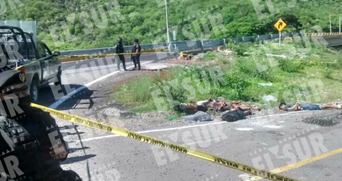 Cinco hombres son ejecutados a tiros en Zumpango, Guerrero. Foto: El Sur.