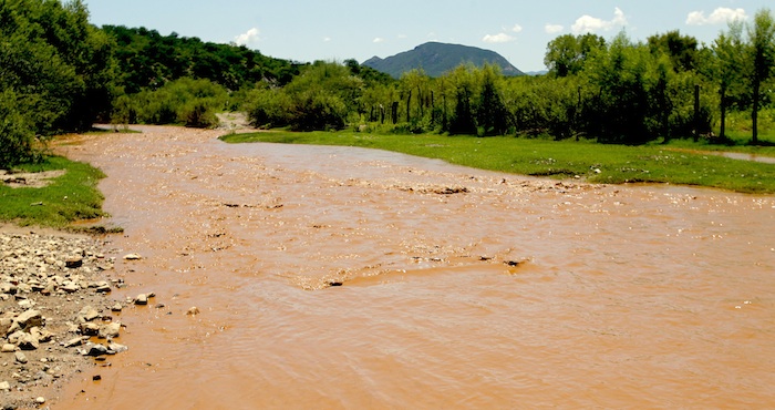 Río de Sonora contaminado tras derrame de tóxicos de una minera de Grupo México. Foto: Cuartoscuro.
