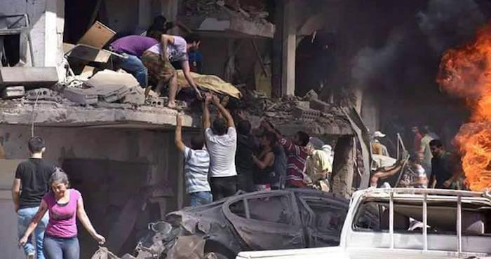 La televisión oficial siria rebajó el número de fallecidos a 44 y agregó que hubo decenas heridos. Foto: EFE. 