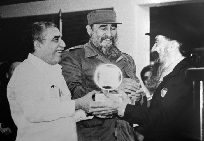 Fidel Castro, Gabriel García Márquez y el cineasta argentino Fernando Birri. Foto: efe