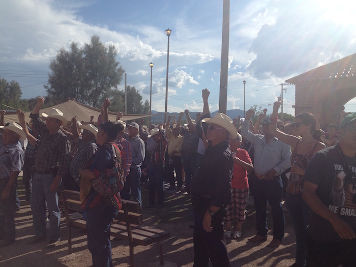 Los habitantes de Banuchi no se rendirán ante Grupo México, afirman. Foto: Shaila Rosagel.