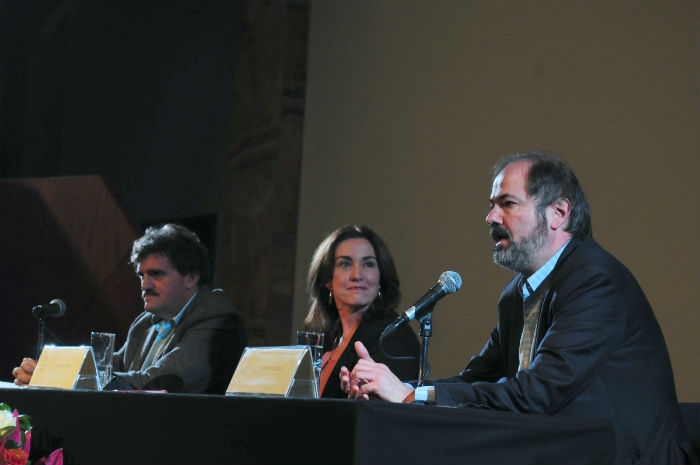 Los conferencistas y sus razones para leer a José Agustín. Foto Jorge Vargas / Secretaría de Cultura