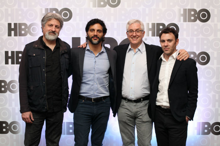 Gustavo Malajovich Joaquin Furriel Roberto Rios y Diego Andrasnik. Foto: HBO