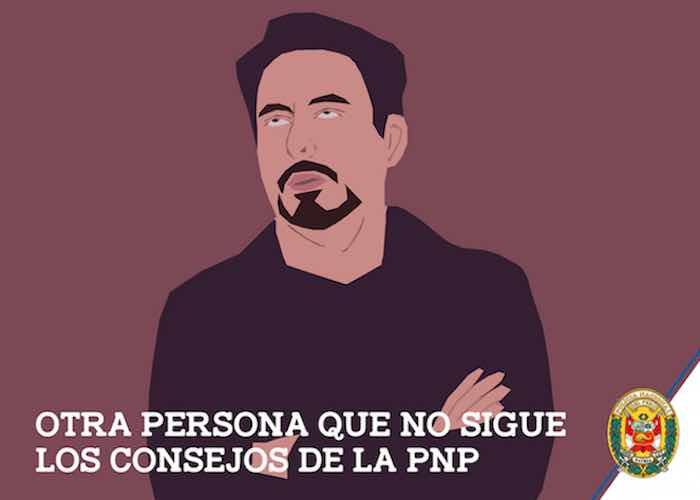 El meme publicado a través de la Fanpage de la Policía de Perú.